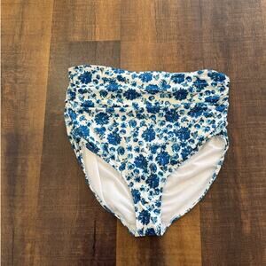 Albion Floral Santorini High Waisted Bikini Bottom Size Large